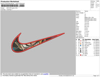 Swoosh Goku V1 Embroidery File 4 size