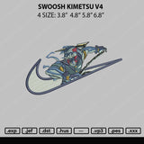 Swoosh Kimetsu V4 Embroidery File 4 sizes