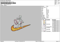 Swoosh Mewtwo Embroidery File 6 sizes