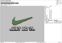 Swoosh Minecraft Embroidery File 4 sizes