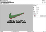 Swoosh Minecraft Embroidery File 4 sizes