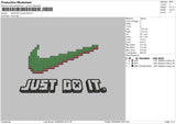 Swoosh Minecraft Embroidery File 4 sizes