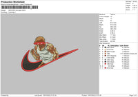 Swoosh Red Eyes Embroidery File 4 sizes