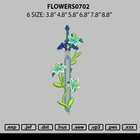 Flowers0702 Embroidery File 6 sizes