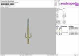 Swords Embroidery File 4 size