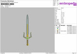 Swords Embroidery File 4 size