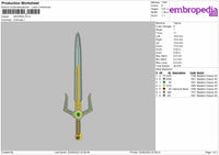 Swords Embroidery File 4 size