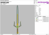 Swords Embroidery File 4 size