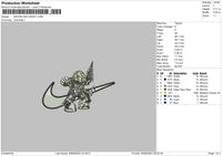 Swoosh Big Dad Embroidery File 6 sizes