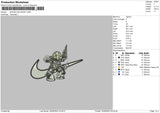 Swoosh Big Dad Embroidery File 6 sizes