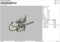 Swoosh Big Dad Embroidery File 6 sizes