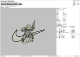 Swoosh Big Dad Embroidery File 6 sizes