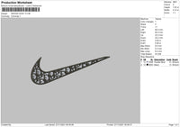 Swoosh Dior CM Embroidery File 2 size