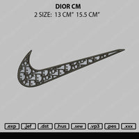 Swoosh Dior CM Embroidery File 2 size