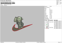 Swoosh Hand Embroidery File 6 sizes