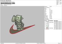 Swoosh Hand Embroidery File 6 sizes