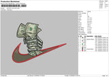 Swoosh Hand Embroidery File 6 sizes