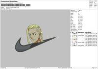 Swoosh Draken Embroidery File 6 sizes