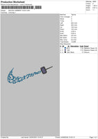 Swoosh Hammer Thor Embroidery File 4 size