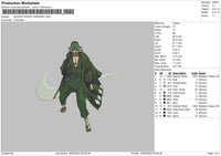 Swoosh Kisuke Urahara Embropidery File 4 size