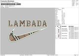 Swoosh Lambada Embroidery File 4 size