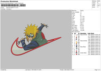 Swoosh Minato Embroidery File 6 sizes