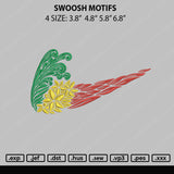 Swoosh Motifs Embroidery File 4 size