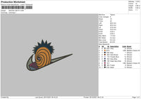 Swoosh Obito Embroidery File 4 size