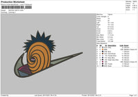 Swoosh Obito Embroidery File 4 size