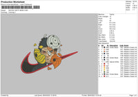 Swoosh Obito Mask Embroidery File 6 sizes