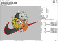 Swoosh Obito Mask Embroidery File 6 sizes