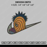 Swoosh Obito Embroidery File 4 size