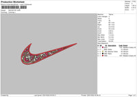 Swoosh SF Embroidery File 4 size