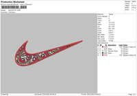 Swoosh SF Embroidery File 4 size