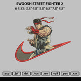 Swoosh Street Fighter Embroidery File 6 sizes