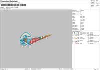 Swoosh Surf V1 Embroidery File 4 size