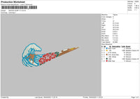 Swoosh Surf V1 Embroidery File 4 size