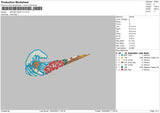 Swoosh Surf V1 Embroidery File 4 size