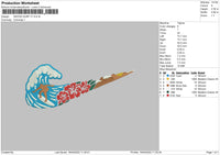 Swoosh Surf V1 Embroidery File 4 size