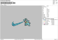 Swoosh Totodile Embroidery File 6 sizes