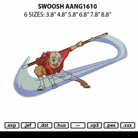 Swoosh Aang1610 Embroidery File 6 sizes