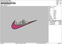 Swoosh Animals Embroidery File 6 sizes