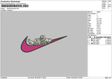 Swoosh Animals Embroidery File 6 sizes