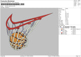 Swoosh Basketball Embroidery File 6 sizes