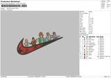 Swoosh Bikers Embroidery File 4 size