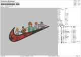 Swoosh Bikers Embroidery File 4 size