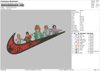 Swoosh Bikers Embroidery File 4 size