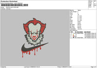 Swoosh Clown 3108 Embroidery File 6 sizes