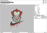Swoosh Clown 3108 Embroidery File 6 sizes