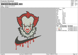 Swoosh Clown 3108 Embroidery File 6 sizes